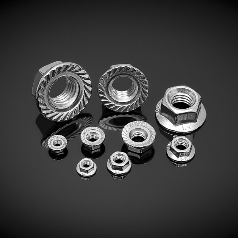 น็อตหน้าแปลนหกเหลี่ยมสแตนเลส DIN 6923